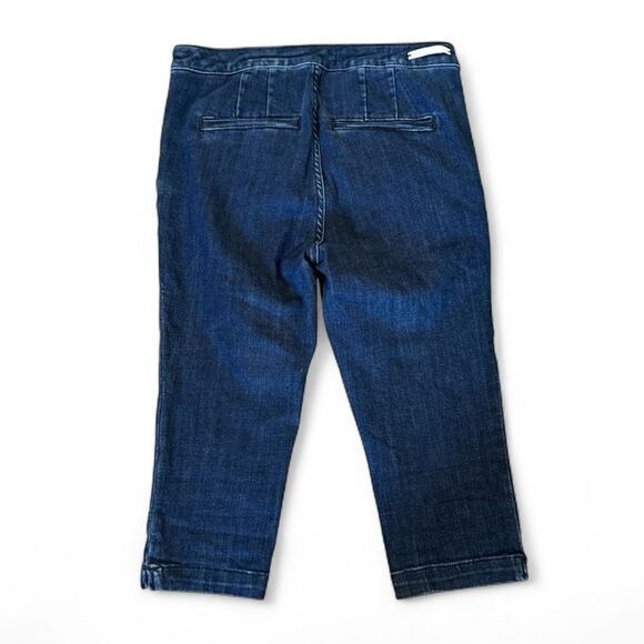 Pilcro Anthropologie High Rise Cropped Dark Wash Denim Legging Jeans Size 27 - Picture 2 of 5